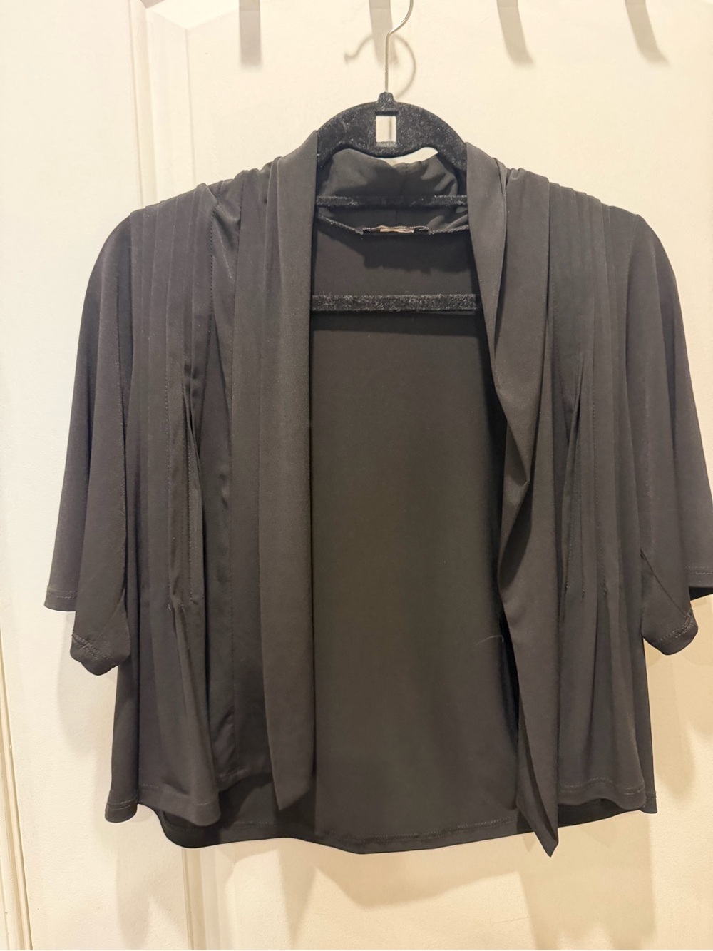 Black Open-Front Women’s Sweater Cardigan